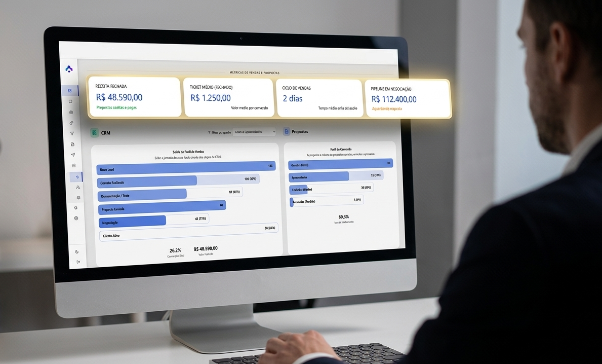Dashboard ZappiSync com dados de sucesso simulados